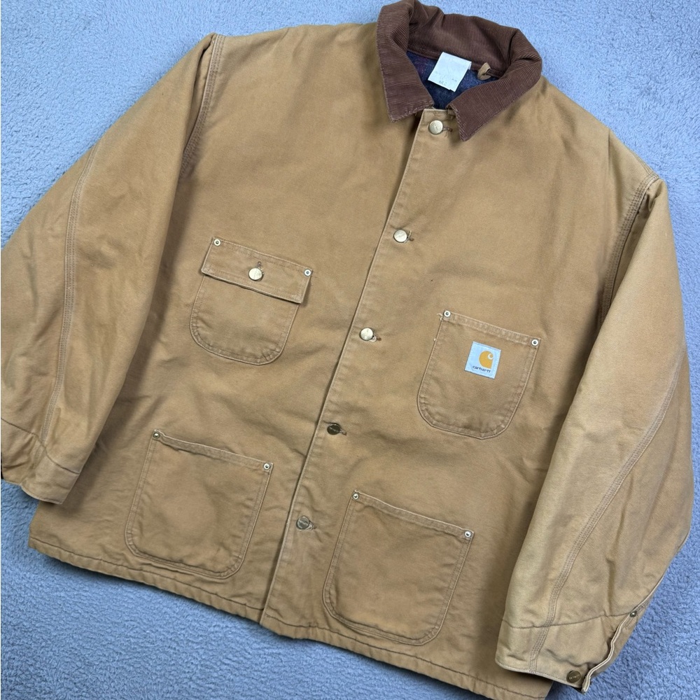 Vintage 90s‎ carhartt blanket lined chore barn jacket 6BLC